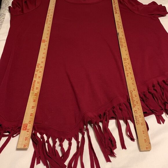 Serena Williams size 3 XL asymmetrical burgundy tunic top - Picture 9 of 11